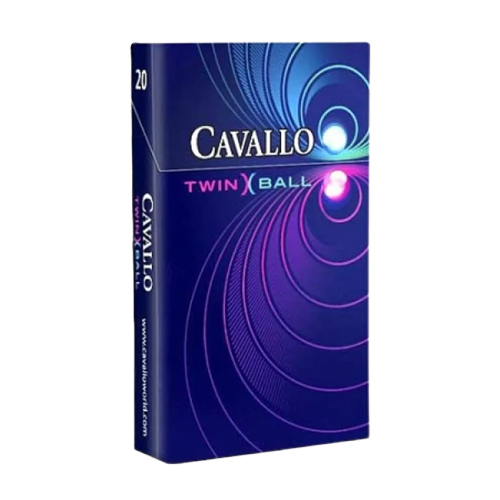 Сигареты CAVALLO TWIN BALL с  Двумя Кнопками  вкус Черники и Мяты